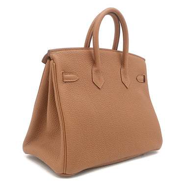 エルメス HERMES バーキン25 オフィサー ゴールド×ジョーヌアンブレ トゴ ヴォースイフト ハンドバッグ シルバー金具