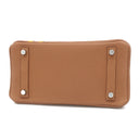 エルメス HERMES バーキン25 オフィサー ゴールド×ジョーヌアンブレ トゴ ヴォースイフト ハンドバッグ シルバー金具