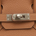 エルメス HERMES バーキン25 オフィサー ゴールド×ジョーヌアンブレ トゴ ヴォースイフト ハンドバッグ シルバー金具