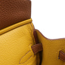 エルメス HERMES バーキン25 オフィサー ゴールド×ジョーヌアンブレ トゴ ヴォースイフト ハンドバッグ シルバー金具