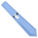 エルメス HERMES ファソネ H 7cm ブルーシエル シルク ネクタイ 水色 H織り ジャガード