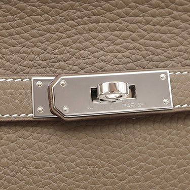 エルメス HERMES ジプシエール28 エトゥープ トリヨンクレマンス ショルダーバッグ シルバー金具 グレージュ