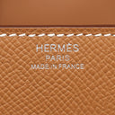 エルメス HERMES デッラ カヴァッレリア ミニ ゴールド ヴォーエプソン ショルダーバッグ シルバー金具 茶