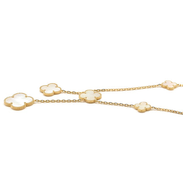 ヴァンクリーフアーペル Van Cleef & Arpels マジック アルハンブラ 6チーフ VCARD79100 パールホワイトXイエローゴールド K18YG マザーオブパール ネックレス 18K 750AU シェル