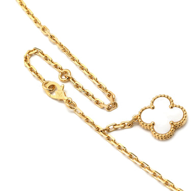 ヴァンクリーフアーペル Van Cleef & Arpels マジック アルハンブラ 6チーフ VCARD79100 パールホワイトXイエローゴールド K18YG マザーオブパール ネックレス 18K 750AU シェル