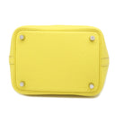 エルメス HERMES ピコタンロック PM ライム トリヨンクレマンス ハンドバッグ シルバー金具 黄色 鍵・カデナ欠品