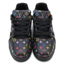 ルイヴィトン LOUIS VUITTON LV × TM LV トレイナー ブラック×マルチカラー レザー #5 スニーカー 新品 未使用 黒 村上隆