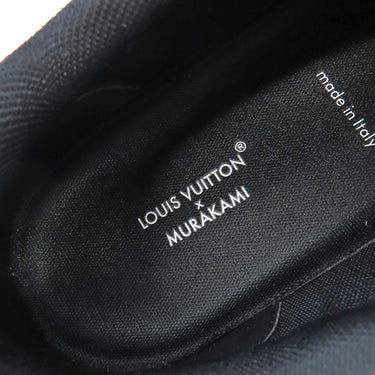 ルイヴィトン LOUIS VUITTON LV × TM LV トレイナー ブラック×マルチカラー レザー #5 スニーカー 新品 未使用 黒 村上隆