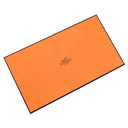 エルメス HERMES アザップロング シルクイン トフィ ヴォーエプソン 長財布 シルバー金具 茶 ラウンドファスナー