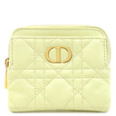 クリスチャン・ディオール Christian Dior Lavender ウォレット イエロー レザー コインケース ゴールド金具 黄色 Dior Caro