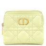 クリスチャン・ディオール Christian Dior Lavender ウォレット イエロー レザー コインケース ゴールド金具 黄色 Dior Caro