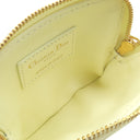 クリスチャン・ディオール Christian Dior Lavender ウォレット イエロー レザー コインケース ゴールド金具 黄色 Dior Caro