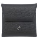 エルメス HERMES バスティア ヴェルソ ブラック×グリメイヤー ヴォーエプソン コインケース シルバー金具 【PO品】 黒 グレー バイカラー