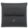 エルメス HERMES バスティア ヴェルソ ブラック×グリメイヤー ヴォーエプソン コインケース シルバー金具 【PO品】 黒 グレー バイカラー