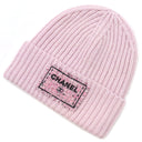 シャネル CHANEL ニット キャップ AAB453 ピンク カシミヤ ニットキャップ ニット帽 ビーニー ロゴ
