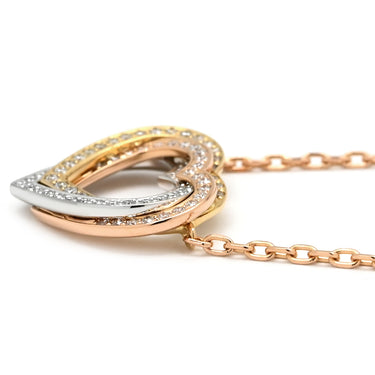 カルティエ Cartier トリニティ ハート ダイヤ B7006600 イエローゴールド×ホワイトゴールド×ピンクゴールド K18YG K18WG K18PG ネックレス 18金 18K 750 3カラー 3ゴールド