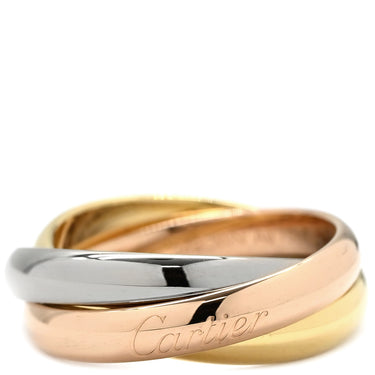 カルティエ Cartier トリニティ クラシック ホワイトゴールド×イエローゴールド×ピンクゴールド K18WG K18YG K18PG #50(JP10) リング 指輪 3カラー 3連リング 18K 750 10号