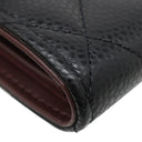 シャネル CHANEL マトラッセ クラシック ミディアム フラップ ウォレット AP0232 ブラック レザー キャビアスキン 三つ折り財布 ゴールド金具 黒 ミニ財布