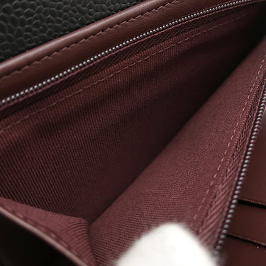 シャネル CHANEL マトラッセ クラシック ミディアム フラップ ウォレット AP0232 ブラック レザー キャビアスキン 三つ折り財布 ゴールド金具 黒 ミニ財布