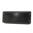 エルメス HERMES ケリー28 外縫い ブラック ボックスカーフ ハンドバッグ ゴールド金具 黒 ショルダーストラップ欠品