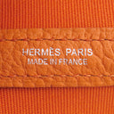 エルメス HERMES ガーデンパーティーTPM 30 フーオレンジ トワルオフィシエ ヴァッシュカントリー ハンドバッグ シルバー金具 オレンジ