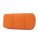 エルメス HERMES ガーデンパーティーTPM 30 フーオレンジ トワルオフィシエ ヴァッシュカントリー ハンドバッグ シルバー金具 オレンジ