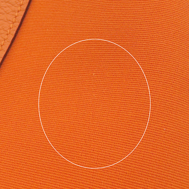 エルメス HERMES ガーデンパーティーTPM 30 フーオレンジ トワルオフィシエ ヴァッシュカントリー ハンドバッグ シルバー金具 オレンジ