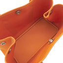 エルメス HERMES ガーデンパーティーTPM 30 フーオレンジ トワルオフィシエ ヴァッシュカントリー ハンドバッグ シルバー金具 オレンジ
