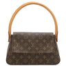 ルイヴィトン LOUIS VUITTON ミニ ルーピング M51147 モノグラム モノグラムキャンバス ハンドバッグ ゴールド金具 茶 ワンショルダーバッグ