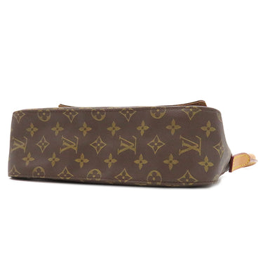 ルイヴィトン LOUIS VUITTON ミニ ルーピング M51147 モノグラム モノグラムキャンバス ハンドバッグ ゴールド金具 茶 ワンショルダーバッグ