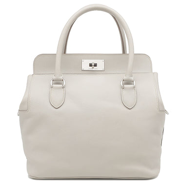 エルメス HERMES ツールボックス 26 パールグレー エバーカラー 2WAYバッグ シルバー金具 ショルダー