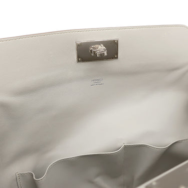 エルメス HERMES ツールボックス 26 パールグレー エバーカラー 2WAYバッグ シルバー金具 ショルダー