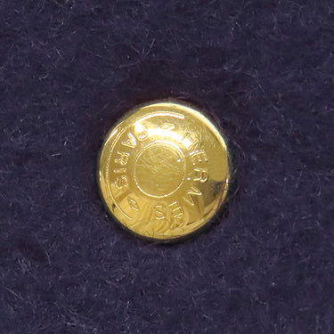 エルメス HERMES エテュイカルトGM トランプケース ネイビー フェルト ポーチ ゴールド金具 紺 Hロゴ パンチング マルチケース