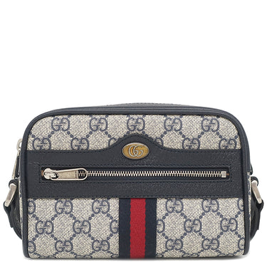 グッチ GUCCI GGスプリーム オフィディア ミニ バッグ 517350 ネイビー GGスプリームキャンバス ショルダーバッグ シルバー金具 紺