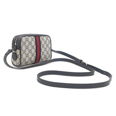 グッチ GUCCI GGスプリーム オフィディア ミニ バッグ 517350 ネイビー GGスプリームキャンバス ショルダーバッグ シルバー金具 紺