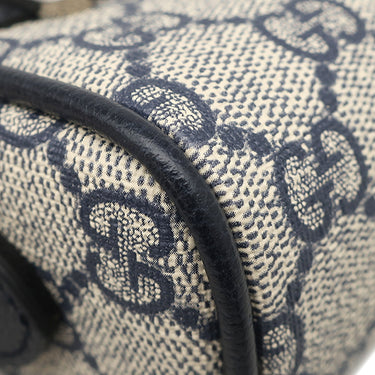 グッチ GUCCI GGスプリーム オフィディア ミニ バッグ 517350 ネイビー GGスプリームキャンバス ショルダーバッグ シルバー金具 紺