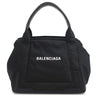 バレンシアガ BALENCIAGA NAVY CABAS S 339933 1090 Q 002123 ブラック×オレンジ ナイロン カーフ トートバッグ ガンメタル金具 ネイビーカバ 黒 オレンジ