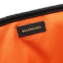 バレンシアガ BALENCIAGA NAVY CABAS S 339933 1090 Q 002123 ブラック×オレンジ ナイロン カーフ トートバッグ ガンメタル金具 ネイビーカバ 黒 オレンジ