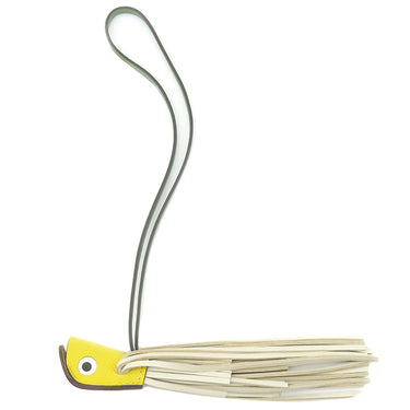 エルメス HERMES ポワソン ジョーヌナプル×クレ×ヴェールクリケット ヴォーエプソン アニョーミロ バッグチャーム 新品 未使用 黄色 オフホワイト 薄緑 魚 Poisson