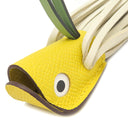 エルメス HERMES ポワソン ジョーヌナプル×クレ×ヴェールクリケット ヴォーエプソン アニョーミロ バッグチャーム 新品 未使用 黄色 オフホワイト 薄緑 魚 Poisson