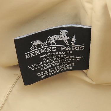 エルメス HERMES ボリードポーチ MM レイユール ロカバール アイボリー×エトゥープ×ブルーアズール コットン ポーチ シルバー金具 オフホワイト グレージュ ネイビー