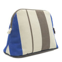 エルメス HERMES ボリードポーチ MM レイユール ロカバール アイボリー×エトゥープ×ブルーアズール コットン ポーチ シルバー金具 オフホワイト グレージュ ネイビー