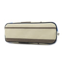 エルメス HERMES ボリードポーチ MM レイユール ロカバール アイボリー×エトゥープ×ブルーアズール コットン ポーチ シルバー金具 オフホワイト グレージュ ネイビー