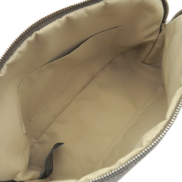 エルメス HERMES ボリードポーチ MM レイユール ロカバール アイボリー×エトゥープ×ブルーアズール コットン ポーチ シルバー金具 オフホワイト グレージュ ネイビー