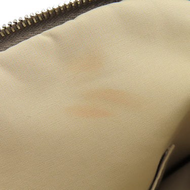 エルメス HERMES ボリードポーチ MM レイユール ロカバール アイボリー×エトゥープ×ブルーアズール コットン ポーチ シルバー金具 オフホワイト グレージュ ネイビー