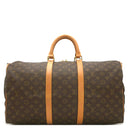 ルイヴィトン LOUIS VUITTON キーポル バンドリエール50 M41416 モノグラム モノグラムキャンバス ボストンバッグ ゴールド金具 茶 鍵・パドロック欠品
