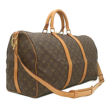 ルイヴィトン LOUIS VUITTON キーポル バンドリエール50 M41416 モノグラム モノグラムキャンバス ボストンバッグ ゴールド金具 茶 鍵・パドロック欠品