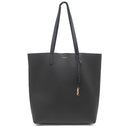 サンローラン SAINT LAURENT ノースサウス ショッピングバッグ 600306 ブラック カーフ ポリウレタン トートバッグ ゴールド金具 黒