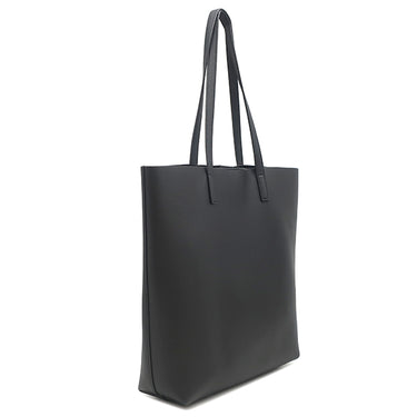 サンローラン SAINT LAURENT ノースサウス ショッピングバッグ 600306 ブラック カーフ ポリウレタン トートバッグ ゴールド金具 黒