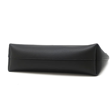 サンローラン SAINT LAURENT ノースサウス ショッピングバッグ 600306 ブラック カーフ ポリウレタン トートバッグ ゴールド金具 黒